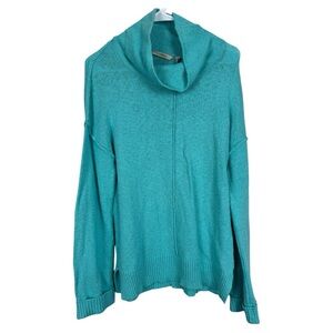 🥑5/$25 Soft Surroundings turquoise blue lightweight cowl neck sweater size XS